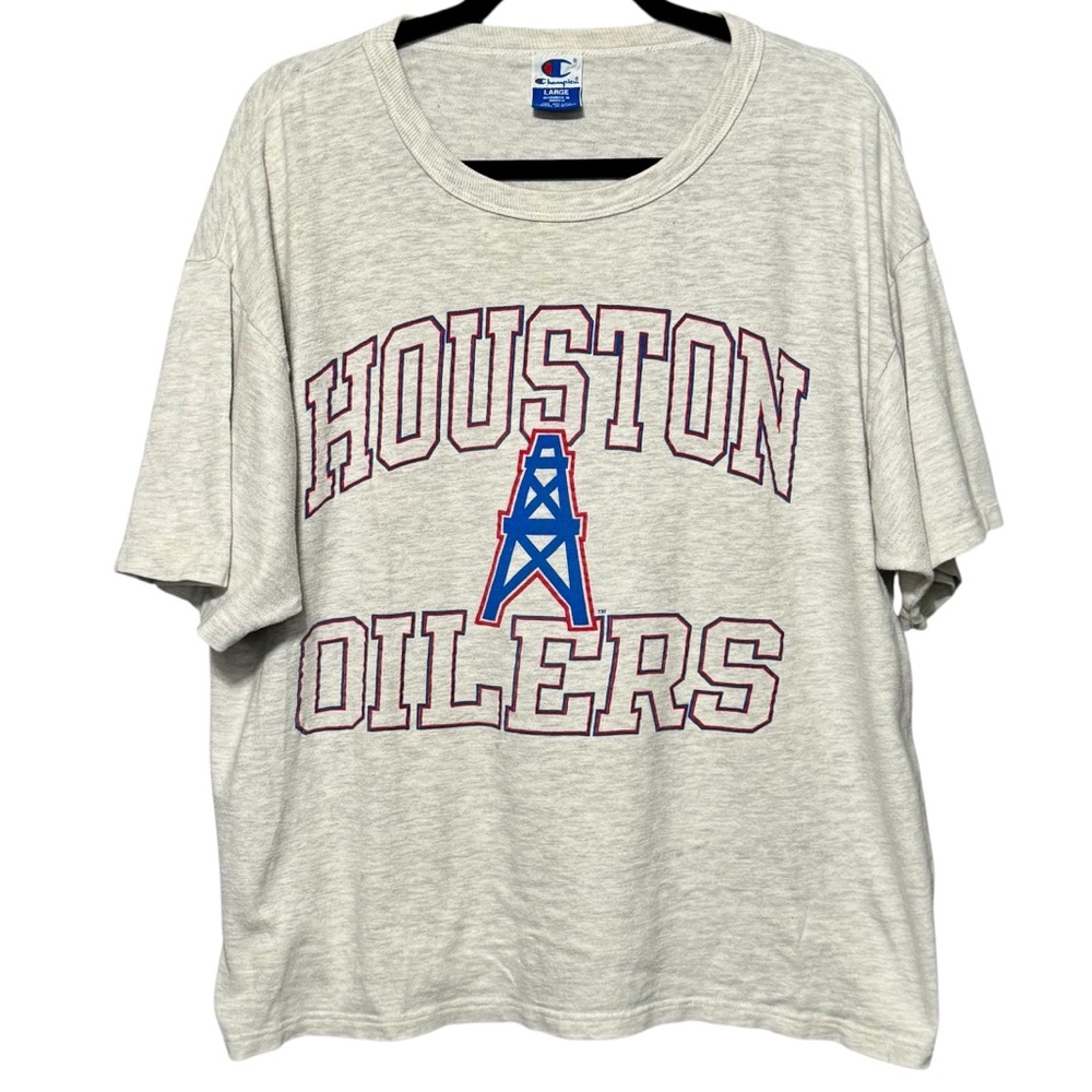 Vintage 90’s Champion Single Stitch Houston Oilers Short Sleeve Cotton Top